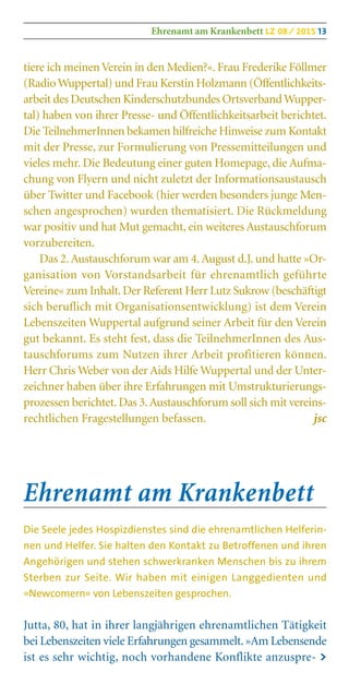 Hospizdienst Lebenszeiten 08/2015
