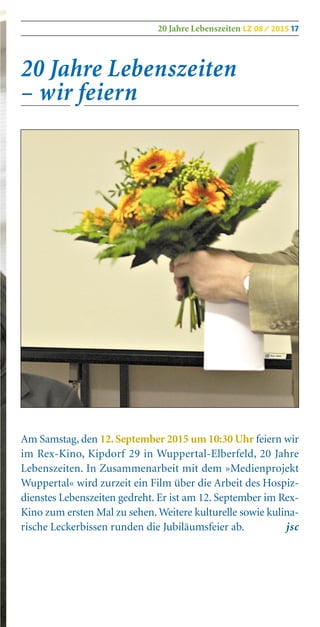 Hospizdienst Lebenszeiten 08/2015