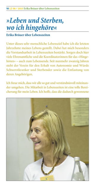 Hospizdienst Lebenszeiten 08/2015