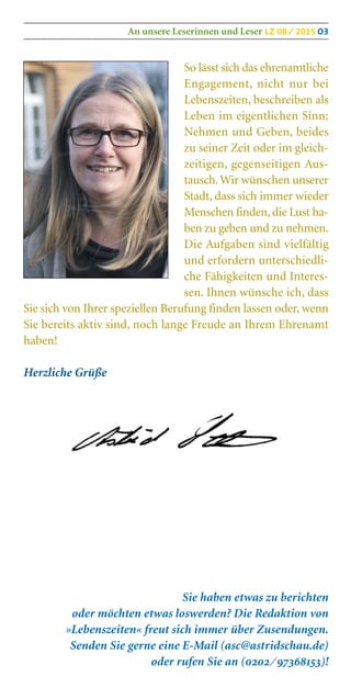 Hospizdienst Lebenszeiten 08/2015