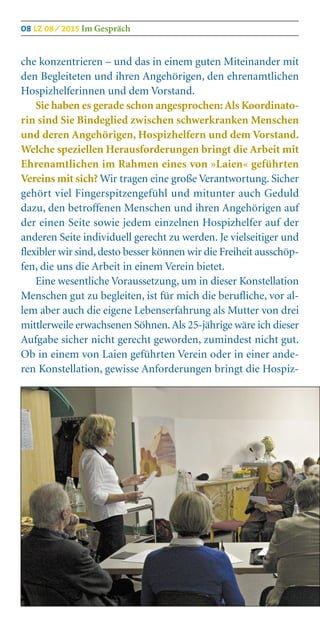 Hospizdienst Lebenszeiten 08/2015