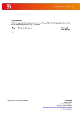 Lzu 108-9106-lte-l13-enodeb-commissioning-course-description | PDF