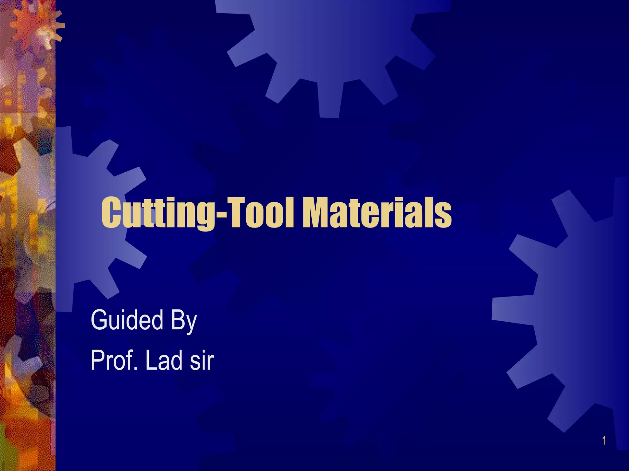 cutting tool materials PPT