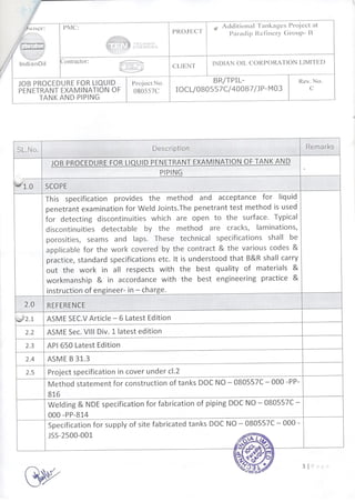 M-03-JOB PROCEDURE FOR LIQUID PENETRANT EXAMINATION OF TANK AND PIPING.pdf