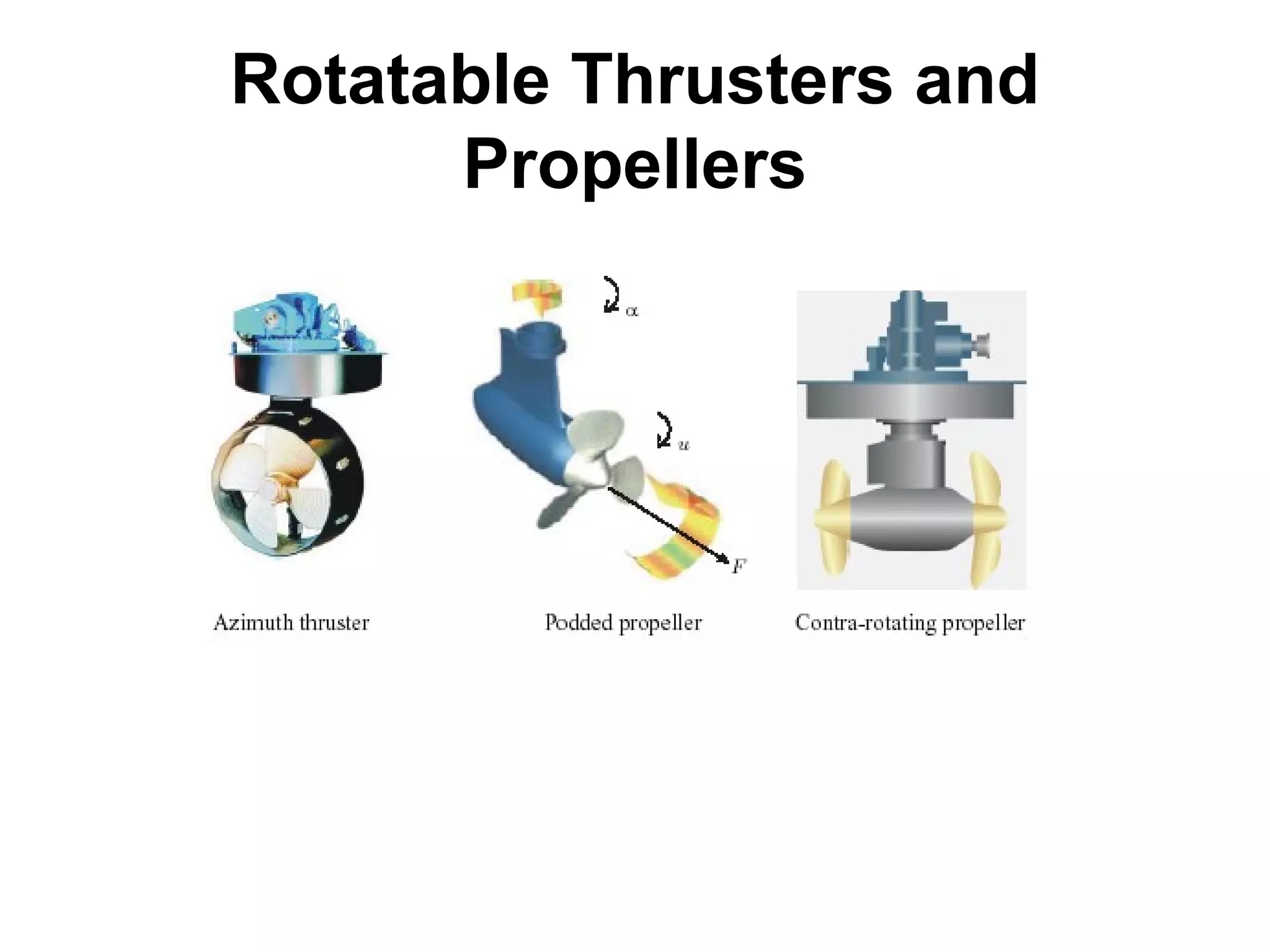 Rotatable Thrusters and
      Propellers
 
