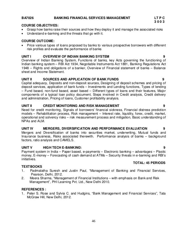 Management Of Banking And Financial Services By Justin Paul