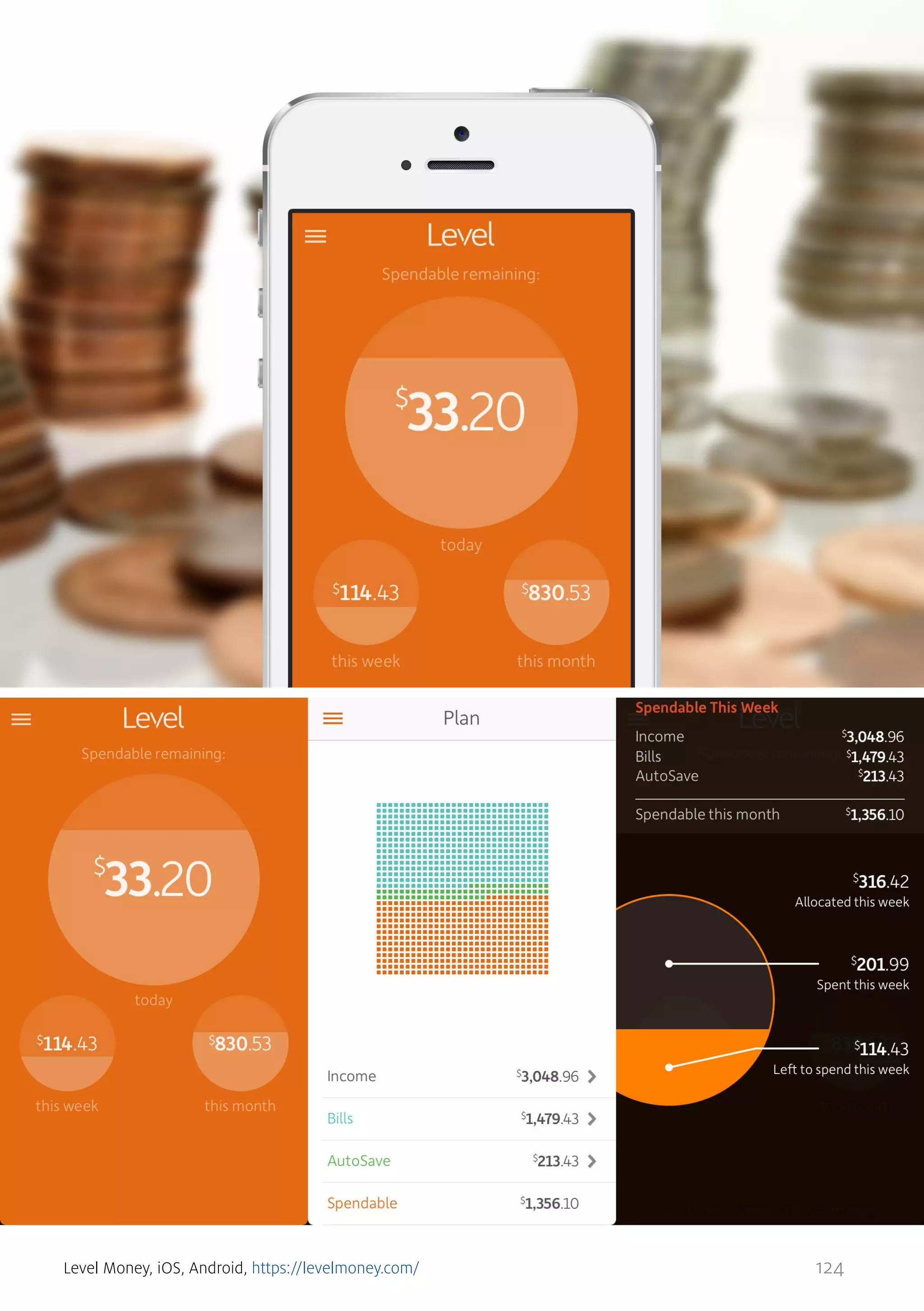 Level Money, iOS, Android, https://levelmoney.com/

124

 