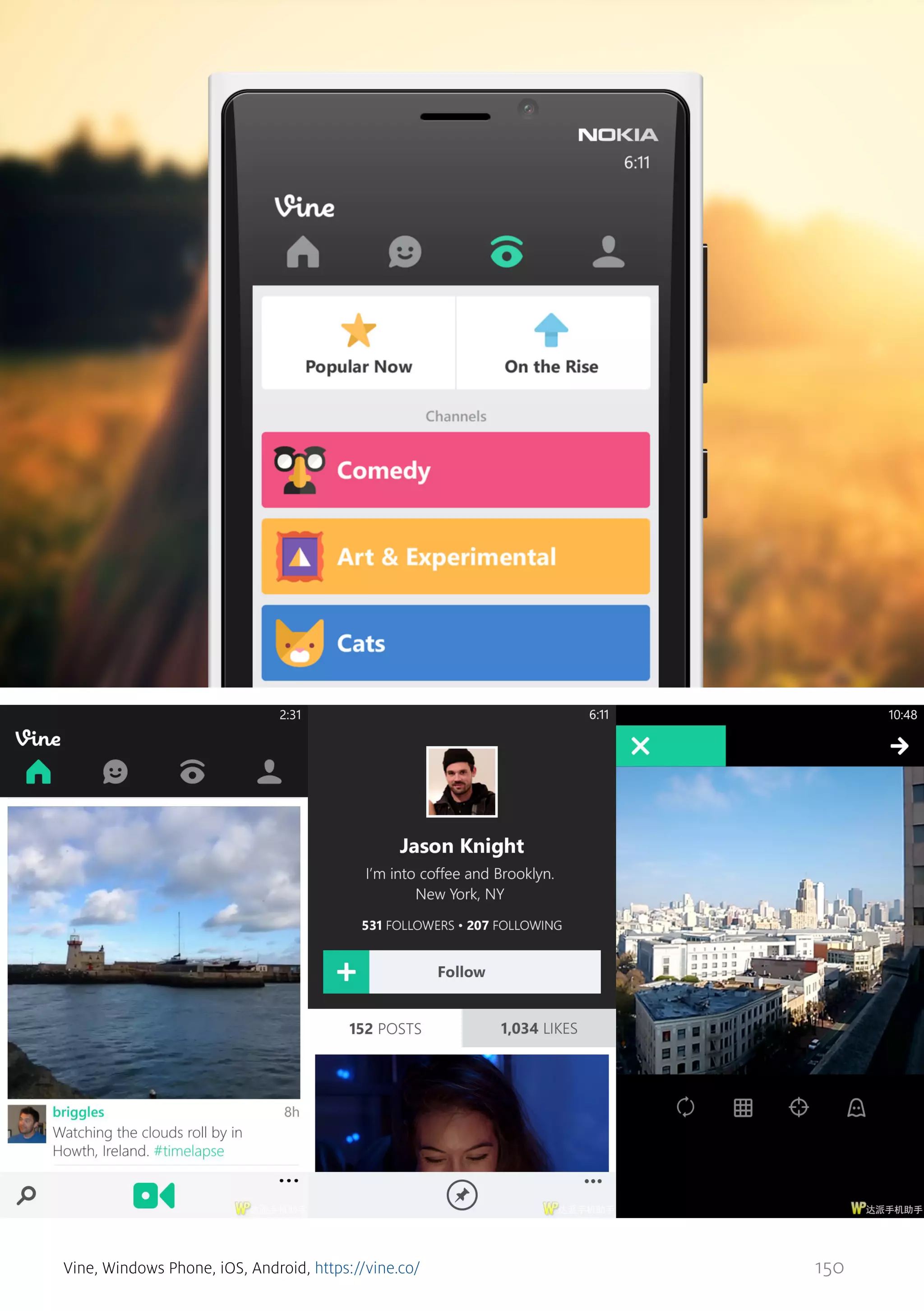 Vine, Windows Phone, iOS, Android, https://vine.co/

150

 