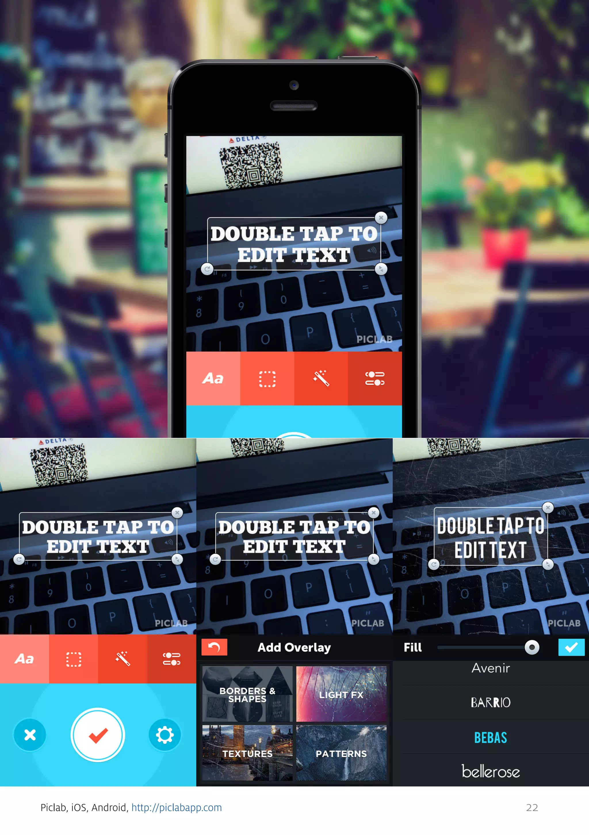 Piclab, iOS, Android, http://piclabapp.com

22

 