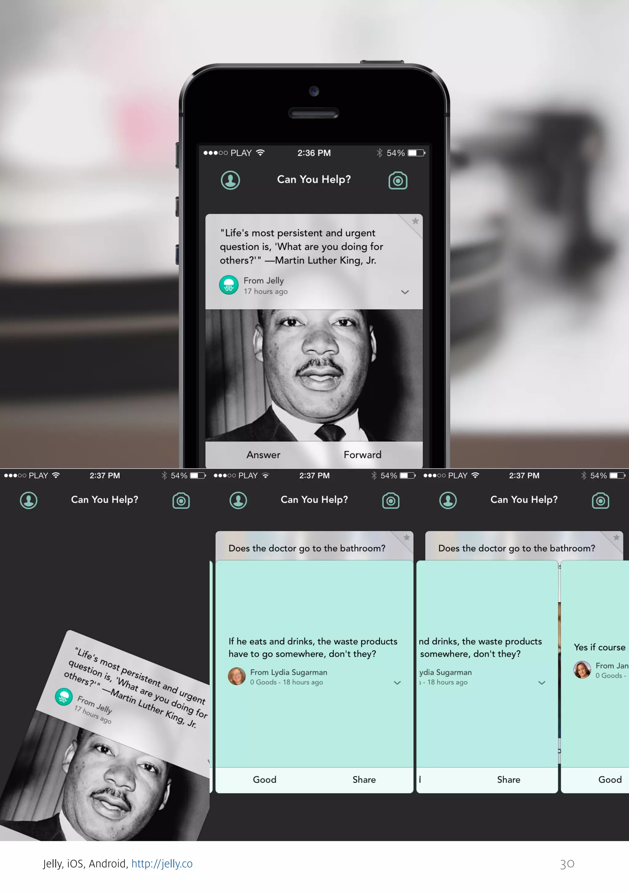 Jelly, iOS, Android, http://jelly.co

30

 