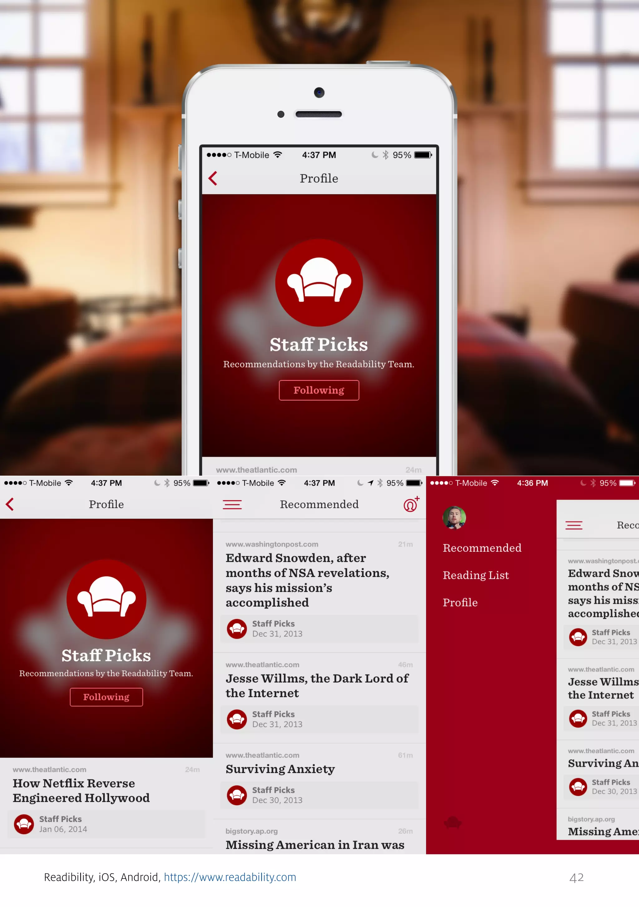 Readibility, iOS, Android, https://www.readability.com

42

 