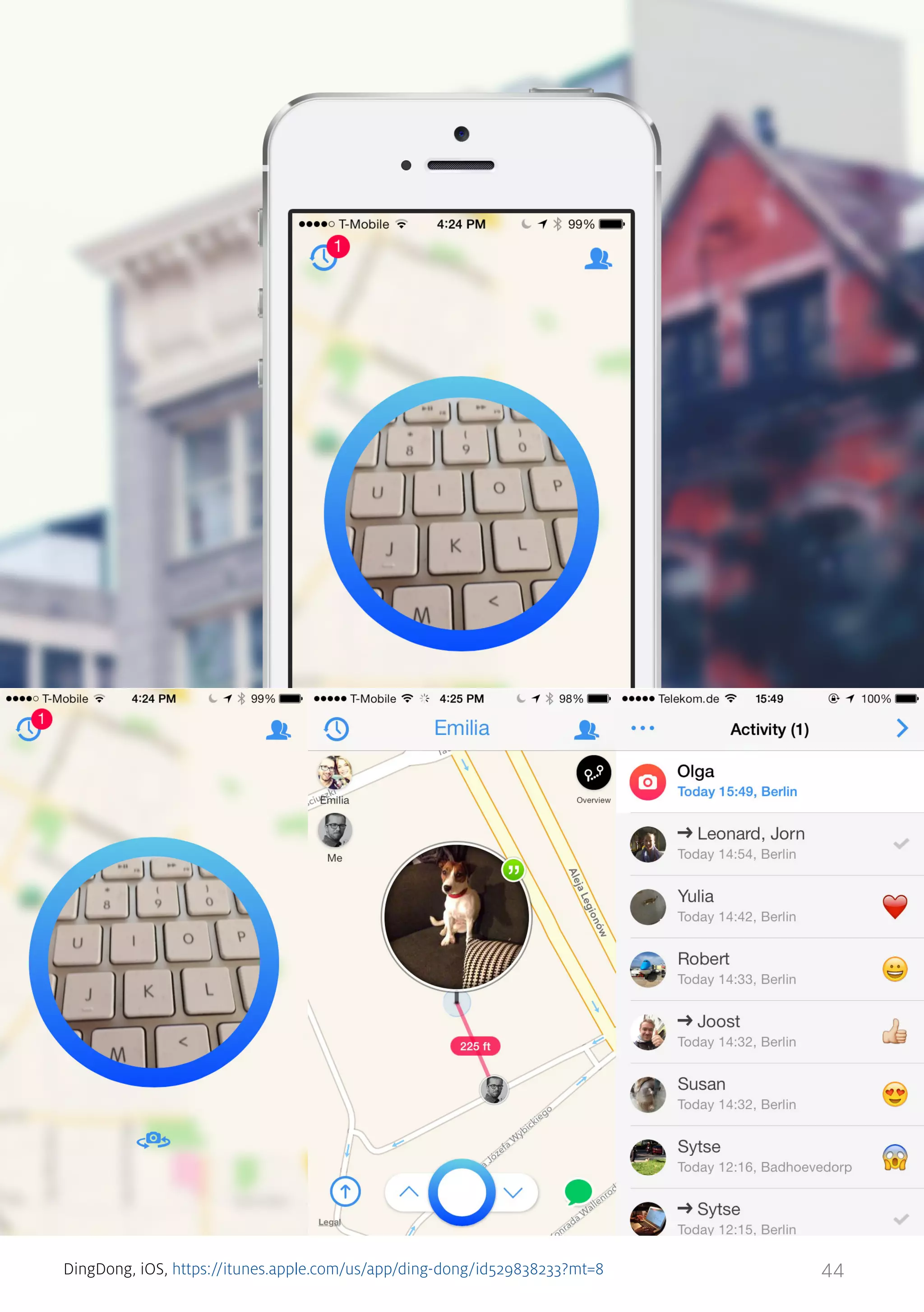 DingDong, iOS, https://itunes.apple.com/us/app/ding-dong/id529838233?mt=8

44

 