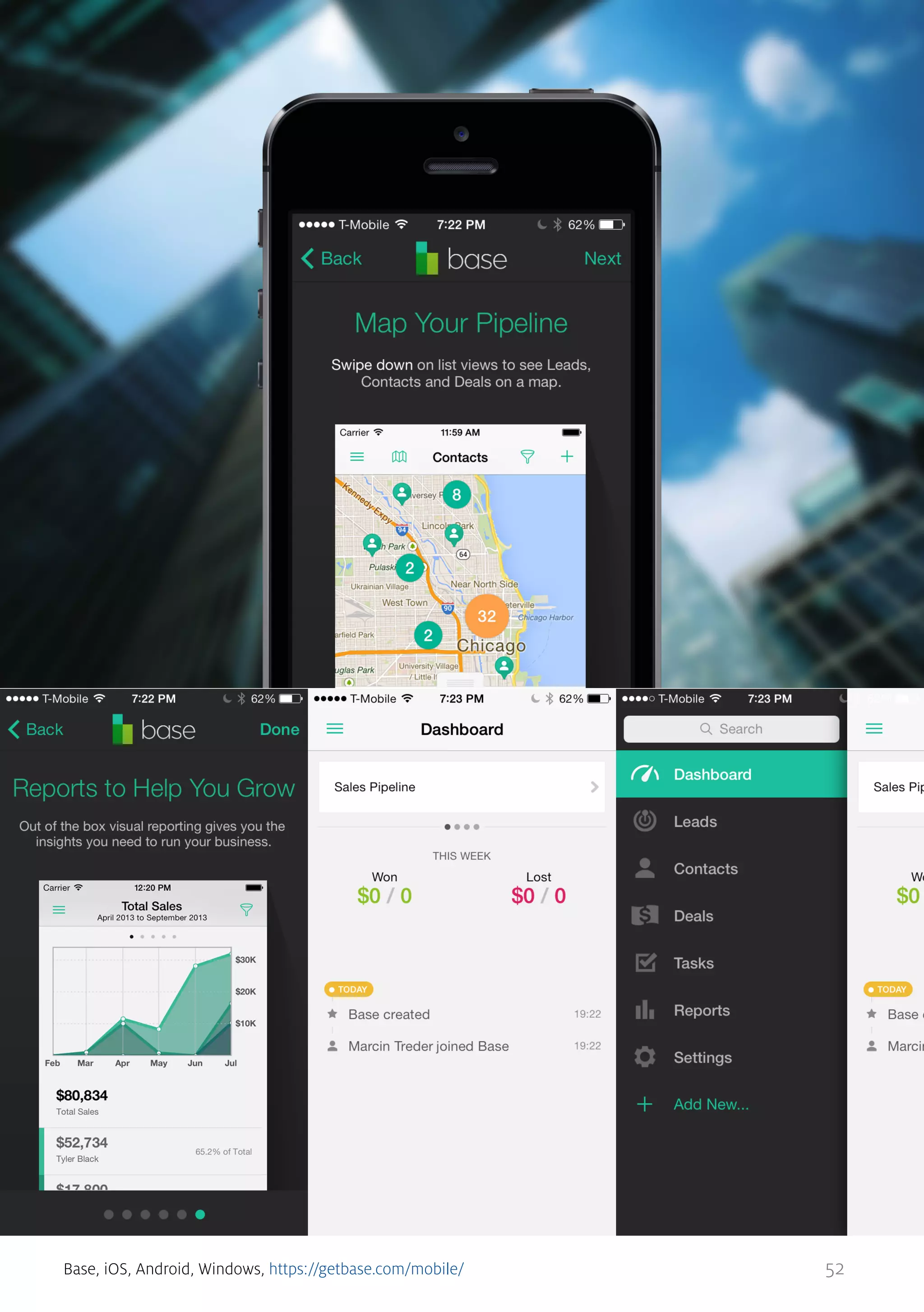 Base, iOS, Android, Windows, https://getbase.com/mobile/

52

 