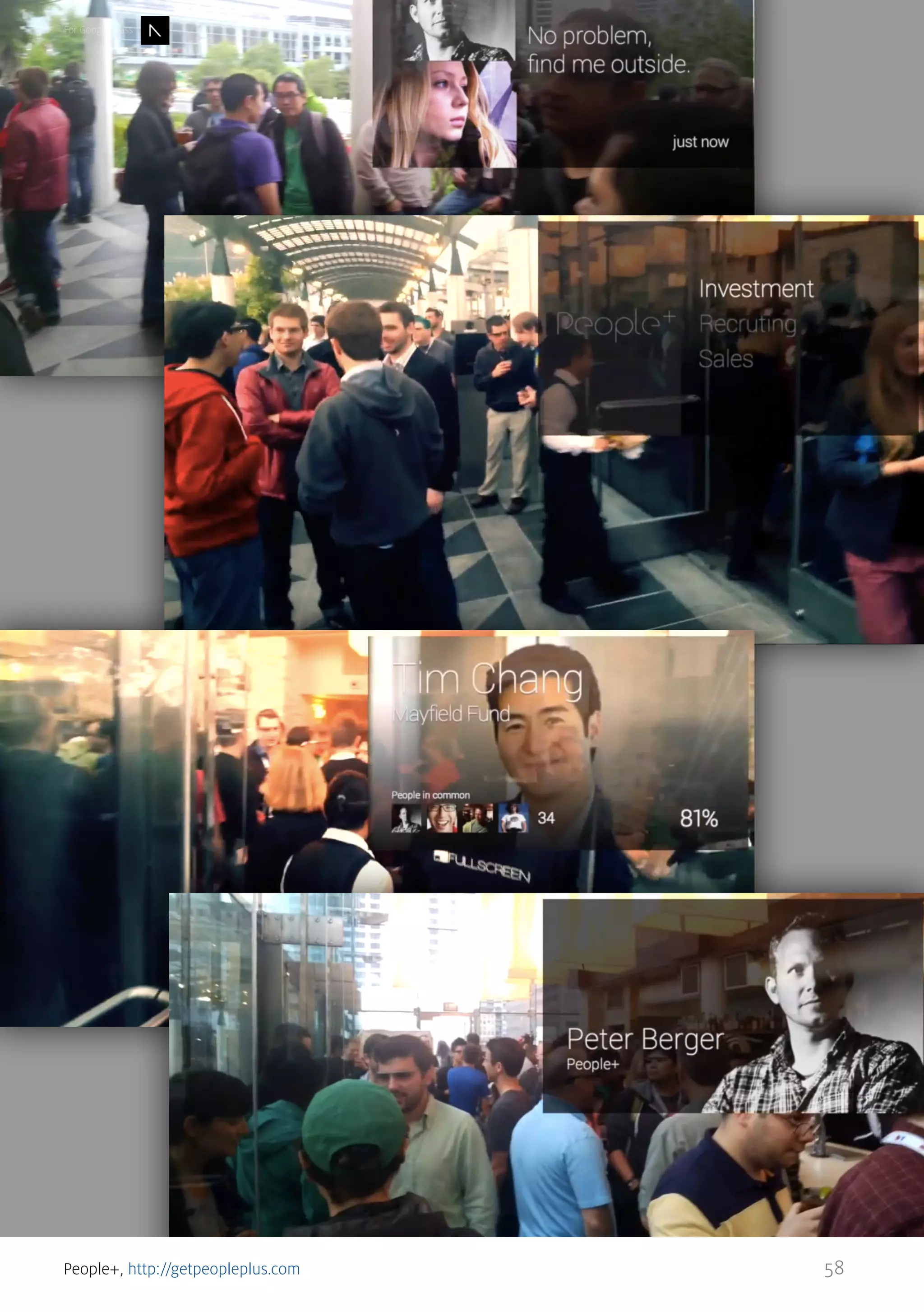 For Google Glass

People+, http://getpeopleplus.com

58

 