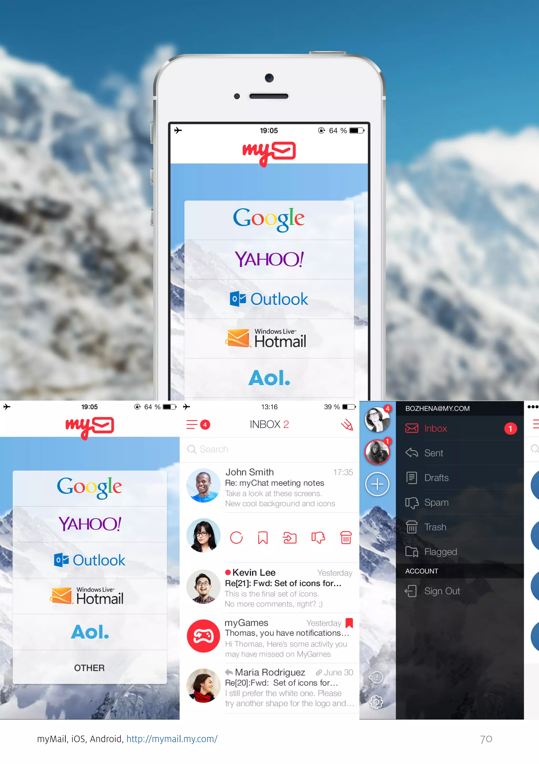 myMail, iOS, Android, http://mymail.my.com/

70

 