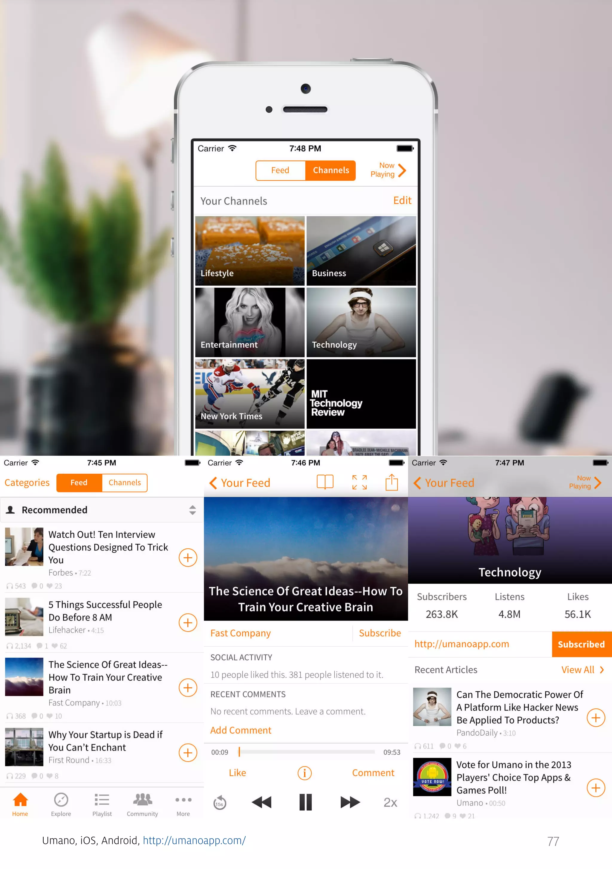 Umano, iOS, Android, http://umanoapp.com/

77

 