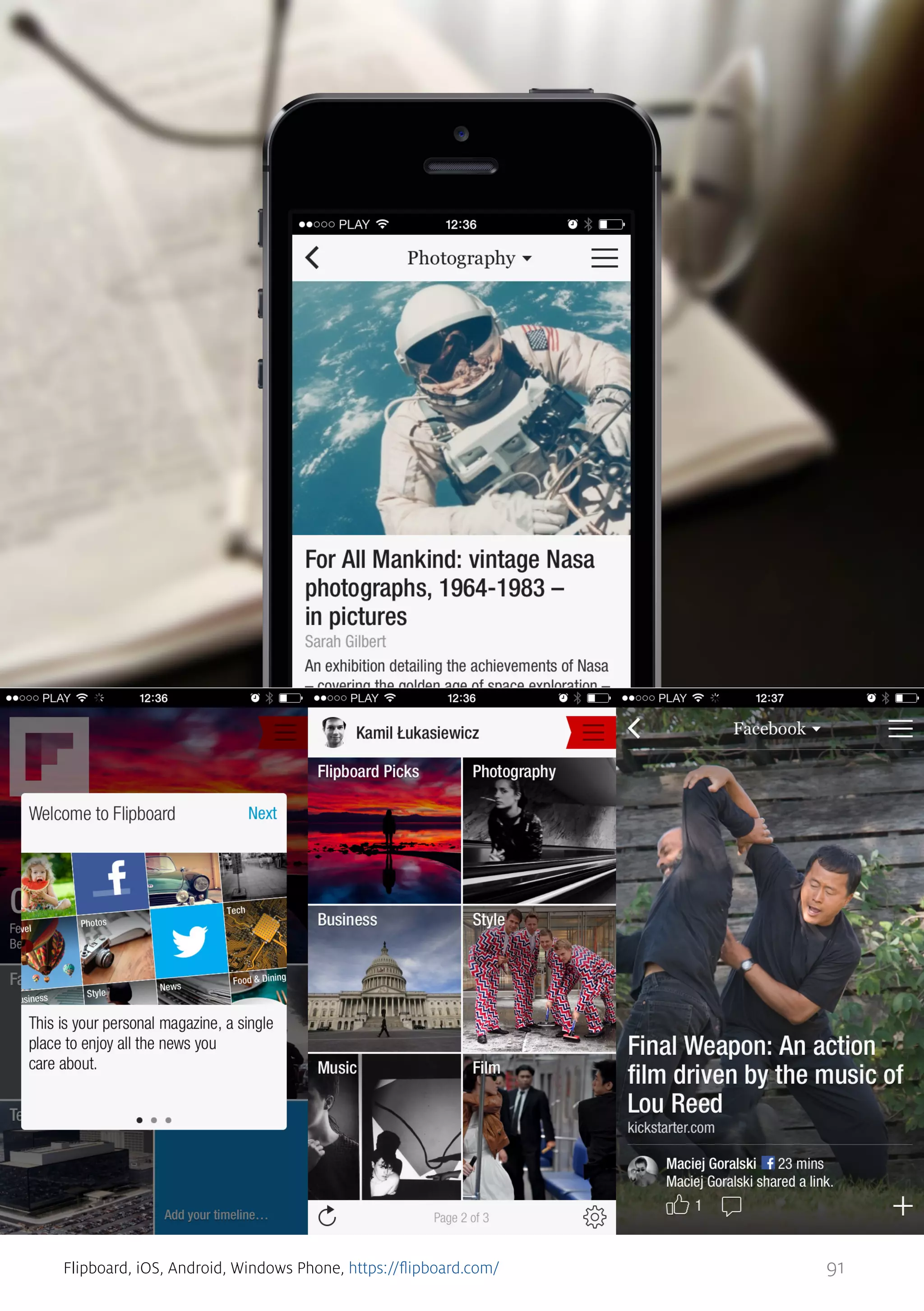 Flipboard, iOS, Android, Windows Phone, https://flipboard.com/

91

 