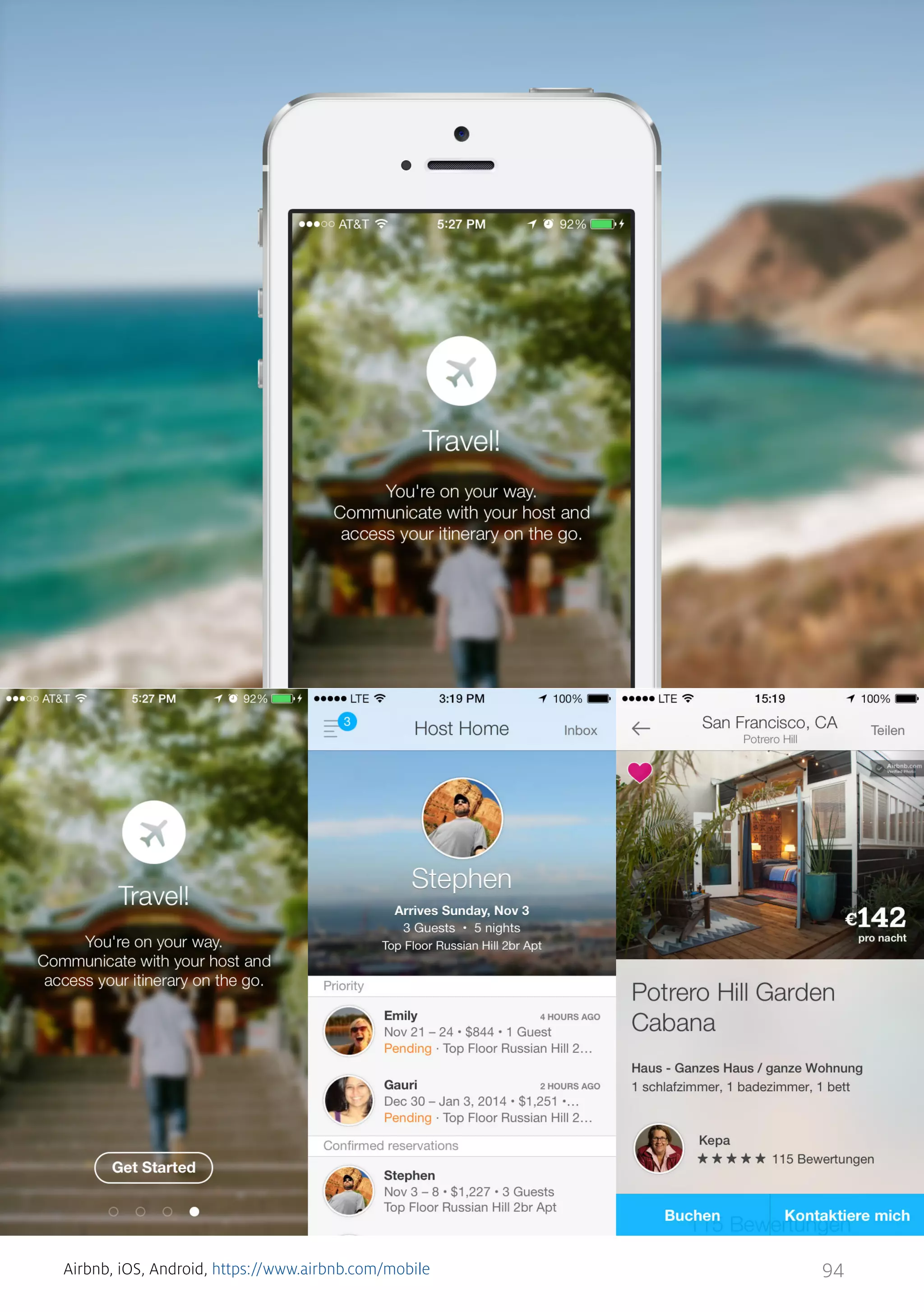 Airbnb, iOS, Android, https://www.airbnb.com/mobile

94

 