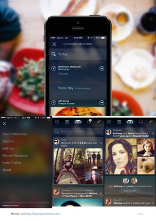 Memoir, iOS, http://www.yourmemoir.com/

109

 