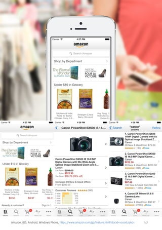 Amazon, iOS, Android, Windows Phone, https://www.amazon.com/gp/feature.html?docId=1000625601

141

 