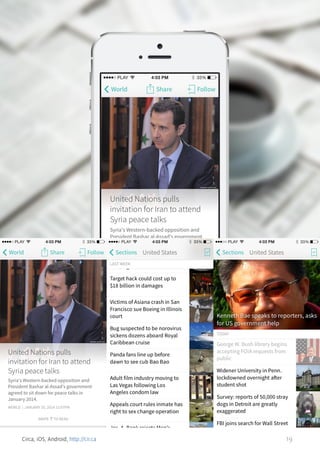 Circa, iOS, Android, http://cir.ca

19

 