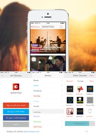 Showyou, iOS, Android, https://showyou.com/

72

 
