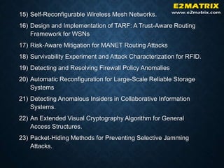 M Tech Projects List | PPTX