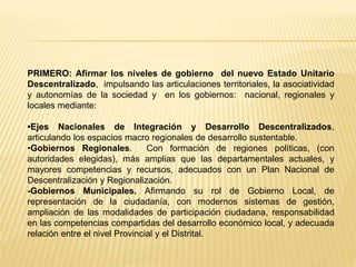 Rol de los Gobiernos Regionales y Locales en la Promocion del ...