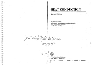 M. necati ozisik heat conduction, 2nd edition