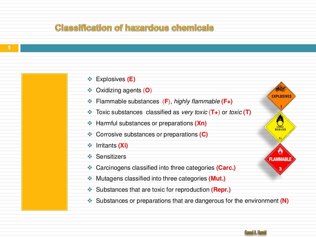 Hazardous chemicals handling