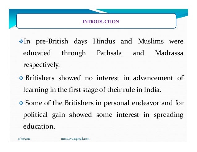 m ed first semester m ed cc 102 education during british what is a first in british education