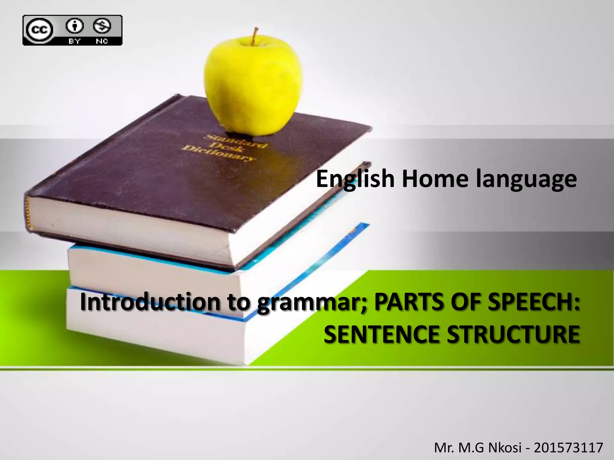 Introduction to grammar | PPTX | Programming Languages | Computing