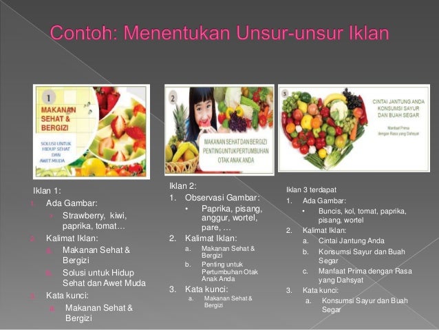 Iklan Makanan Sehat Dan Kata Kunci  IlmuSosial id