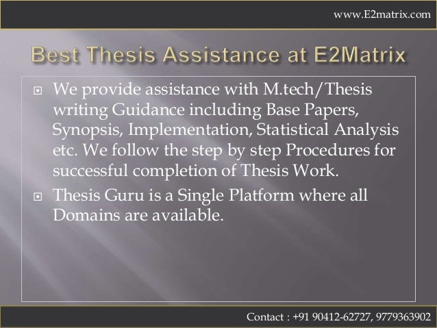 M tech thesis help in delhi
