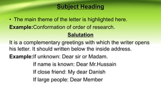 business letter | PPTX