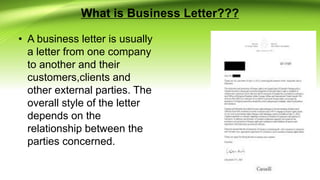 business letter | PPTX