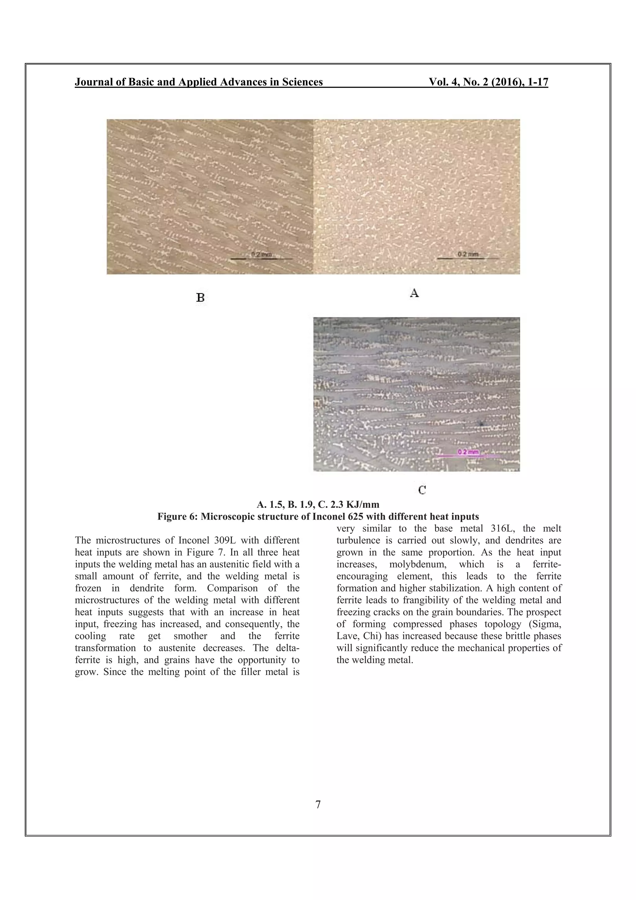 Effect of welding heat input on the microstructure of dissimilar metals ...