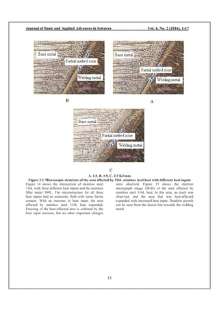 Effect of welding heat input on the microstructure of dissimilar metals ...