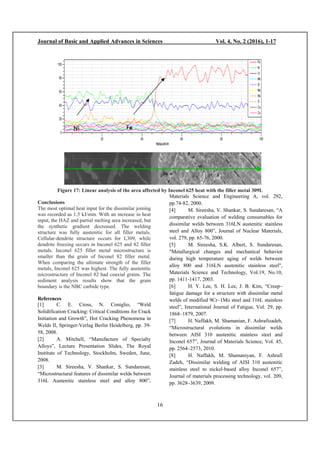 Effect of welding heat input on the microstructure of dissimilar metals ...