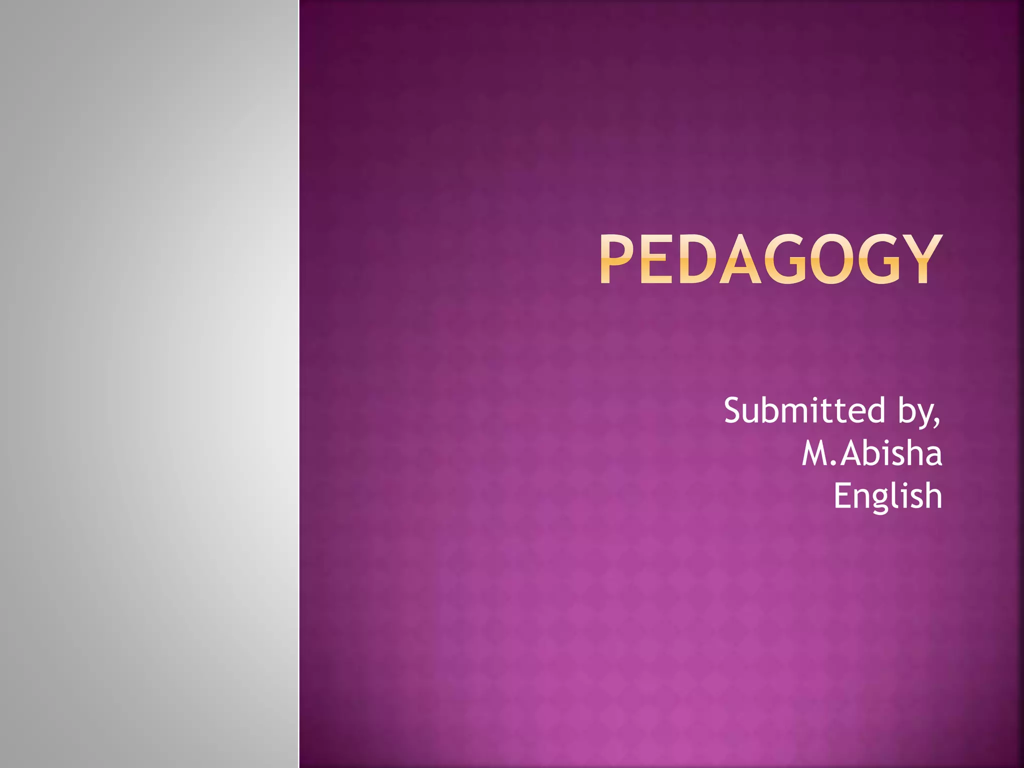 pedagogy of English | PPTX
