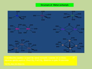 Transition Metal Carbonyl Compounds