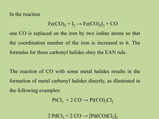 Transition Metal Carbonyl Compounds
