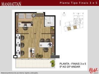 Material preliminar de uso interno. Sujeito a alterações.
Planta Tipo Finais 3 e 5
 