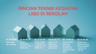 07.45-08.00
Dzikir pagi
dan motivasi
Ziyadah 1
halaman dan
muraja’ah ¼ Juz
hafalan baru
Setoran ¼ juz
hafalan baru
dan per...