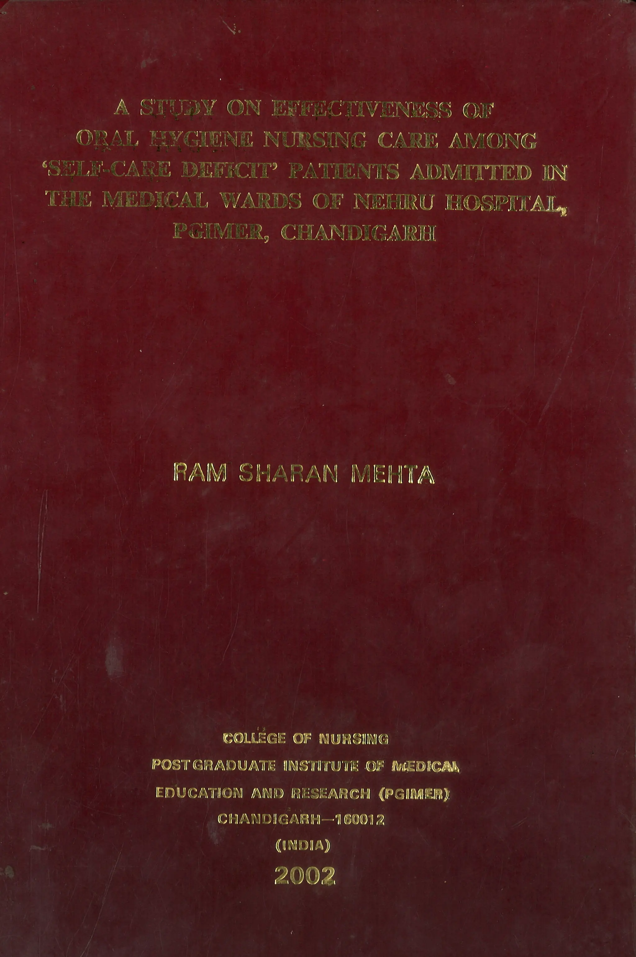 M. Sc. Nursing Thesis  by RS Mehta.pdf