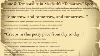Macbeth Tomorrow Psychological Study of Macbeth's Tomorrow Speech | PDF