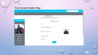 User Account Update Page
 