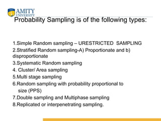 M-3 sampling Design .pptx by Prof Raman | PPTX