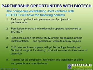 WASTE TO ELECTRICITY PROJECTS