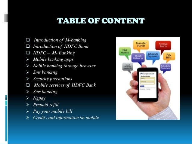 M Banking In Hdfc Bank Ppt